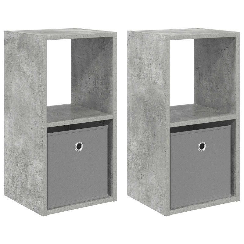 Stolik nocny 2 pcs Betonowy szary 30,5 x 27 x 59,5 cm