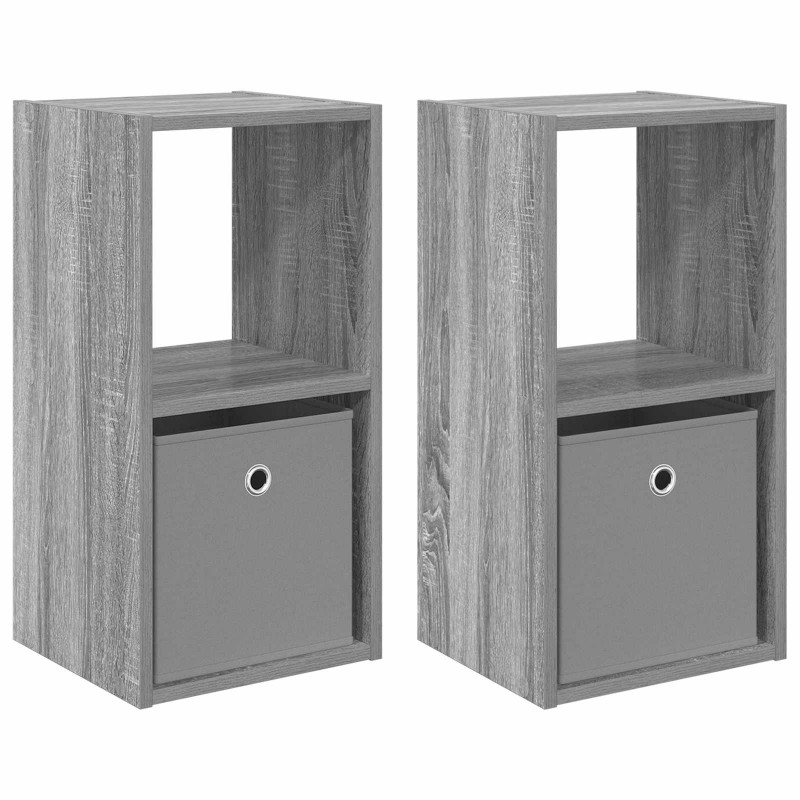 Stolik nocny z szufladą 2 pcs Szary Sonoma 30,5 x 27 x 59,5 cm
