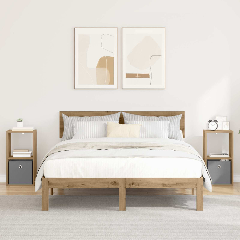 Stolik nocny 2 pcs Dąb rzemieślniczy 30,5 x 27 x 59,5 cm