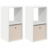 Stolik nocny z szufladą 2 pcs Biały 35 x 32 x 68,5 cm