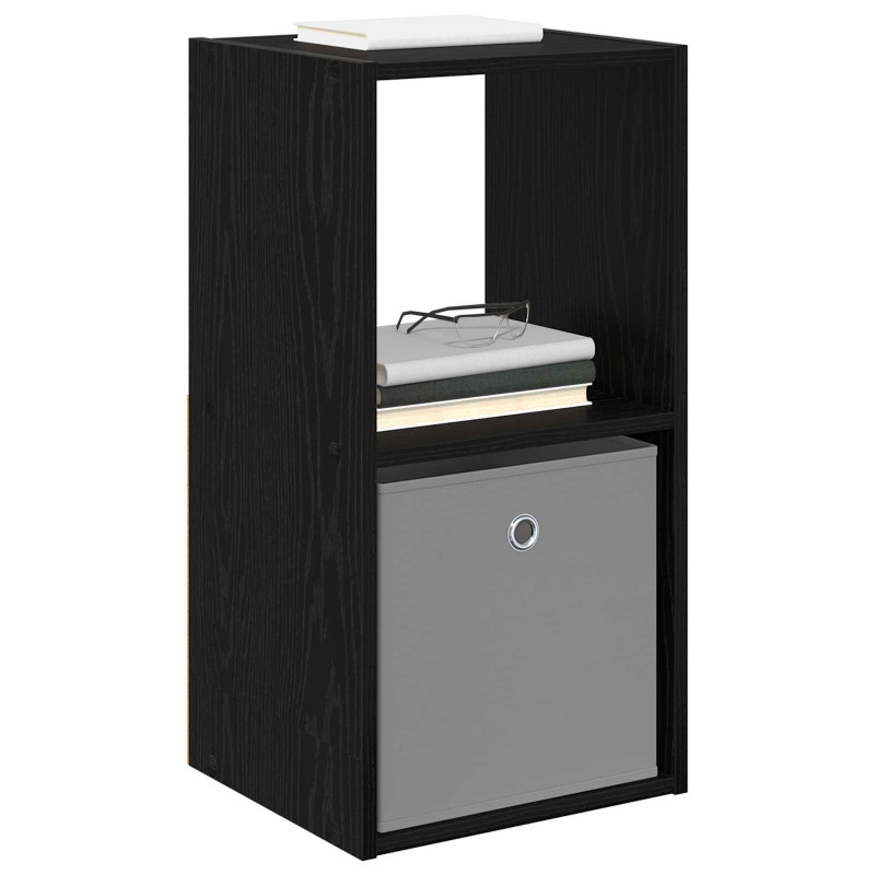 Stolik nocny z szufladą 2 pcs Czarny Dąb 35 x 32 x 68,5 cm