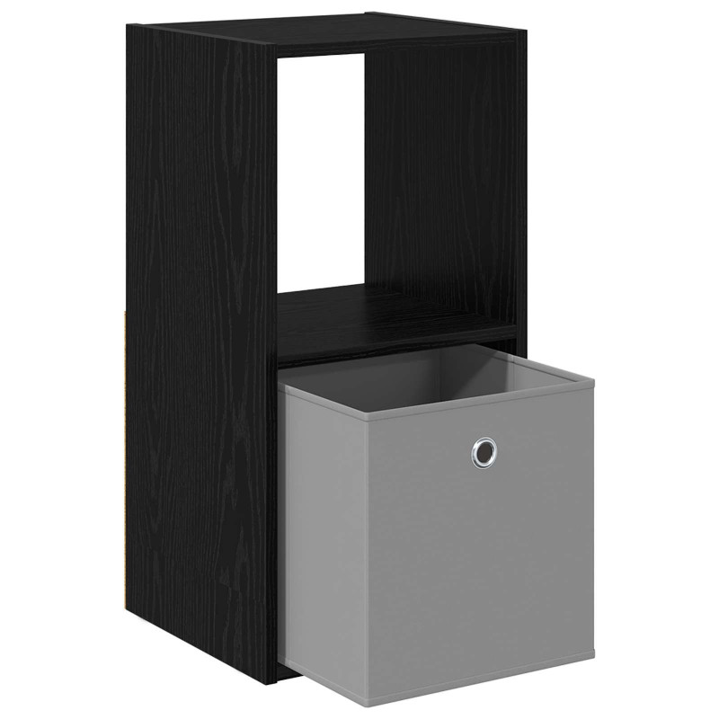Stolik nocny z szufladą 2 pcs Czarny Dąb 35 x 32 x 68,5 cm