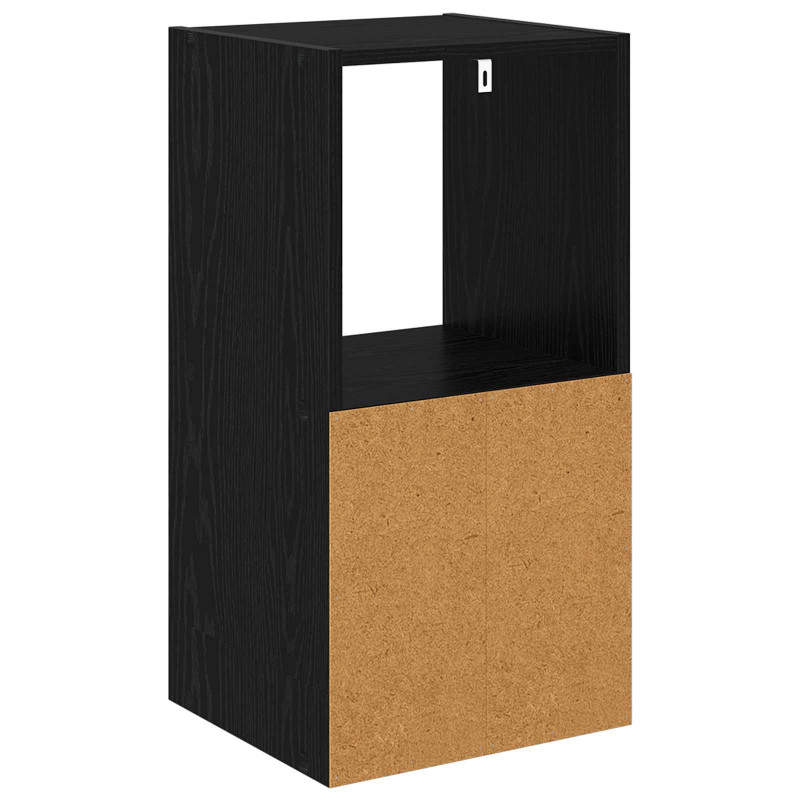 Stolik nocny z szufladą 2 pcs Czarny Dąb 35 x 32 x 68,5 cm