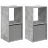 Stolik nocny z szufladą 2 pcs Betonowy szary 35 x 32 x 68,5 cm