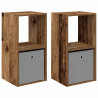 Stolik nocny z szufladą 2 pcs Stare drewno 35 x 32 x 68,5 cm