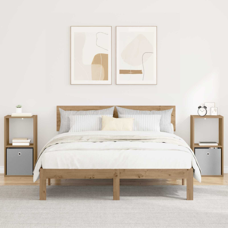 Stolik nocny 2 pcs Dąb rzemieślniczy 35 x 32 x 68,5 cm