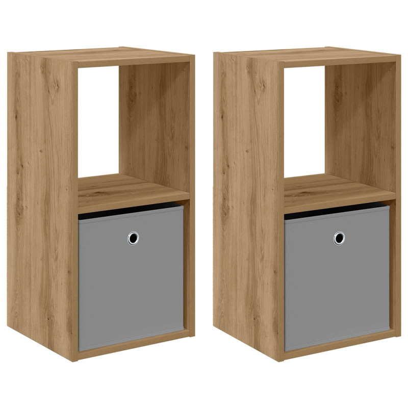 Stolik nocny 2 pcs Dąb rzemieślniczy 35 x 32 x 68,5 cm