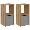 Stolik nocny 2 pcs Dąb rzemieślniczy 35 x 32 x 68,5 cm