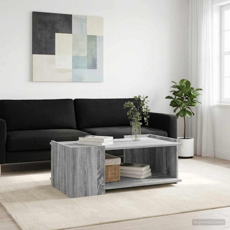 Stolik kawowy Szary Sonoma 90 x 50 x 33 cm Drewno inżynieryjne