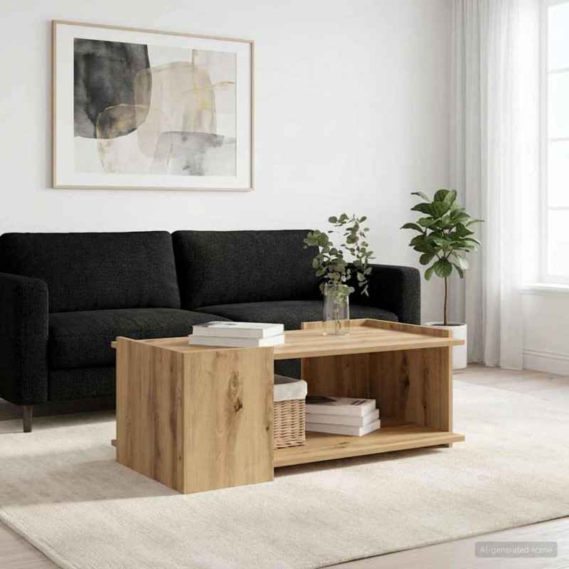 Stolik kawowy Dąb artisan 90 x 50 x 33 cm Drewno inżynieryjne