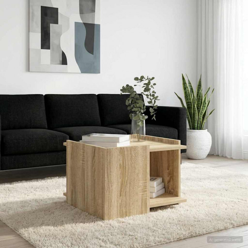 Stolik kawowy dąb Sonoma 50,5 x 50 x 33 cm Drewno inżynieryjne