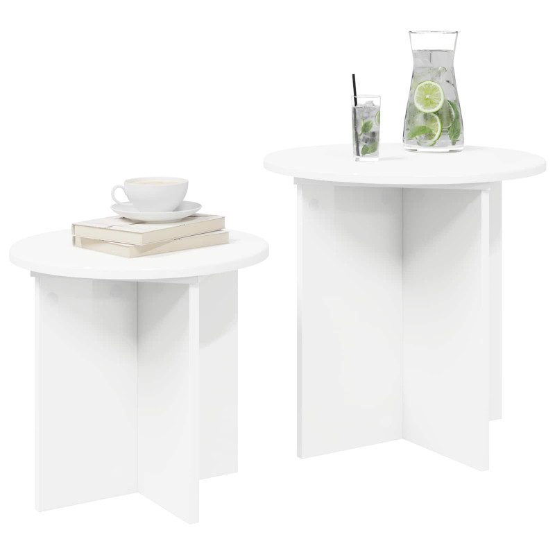 Zestaw stolików bocznych 2 pcs Drewno inżynieryjne