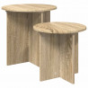 Zestaw stolików bocznych 2 pcs dąb Sonoma Drewno inżynieryjne