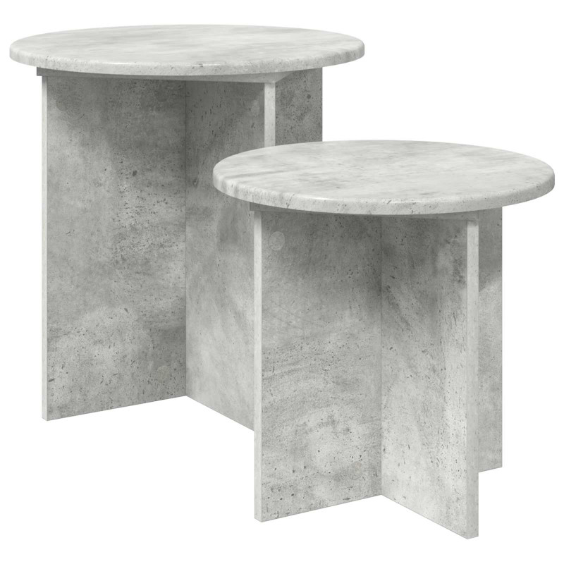 Zestaw stolików bocznych z przechowywaniem 2 pcs Betonowy szary