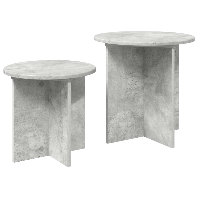 Zestaw stolików bocznych z przechowywaniem 2 pcs Betonowy szary