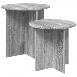Zestaw stolików bocznych 2 pcs Szary Sonoma Drewno inżynieryjne
