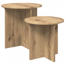 Zestaw stolików bocznych 2 pcs Dąb artisan Drewno inżynieryjne