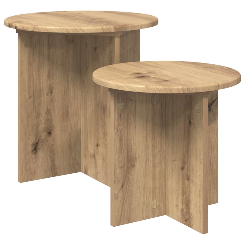 Zestaw stolików bocznych 2 pcs Dąb artisan Drewno inżynieryjne