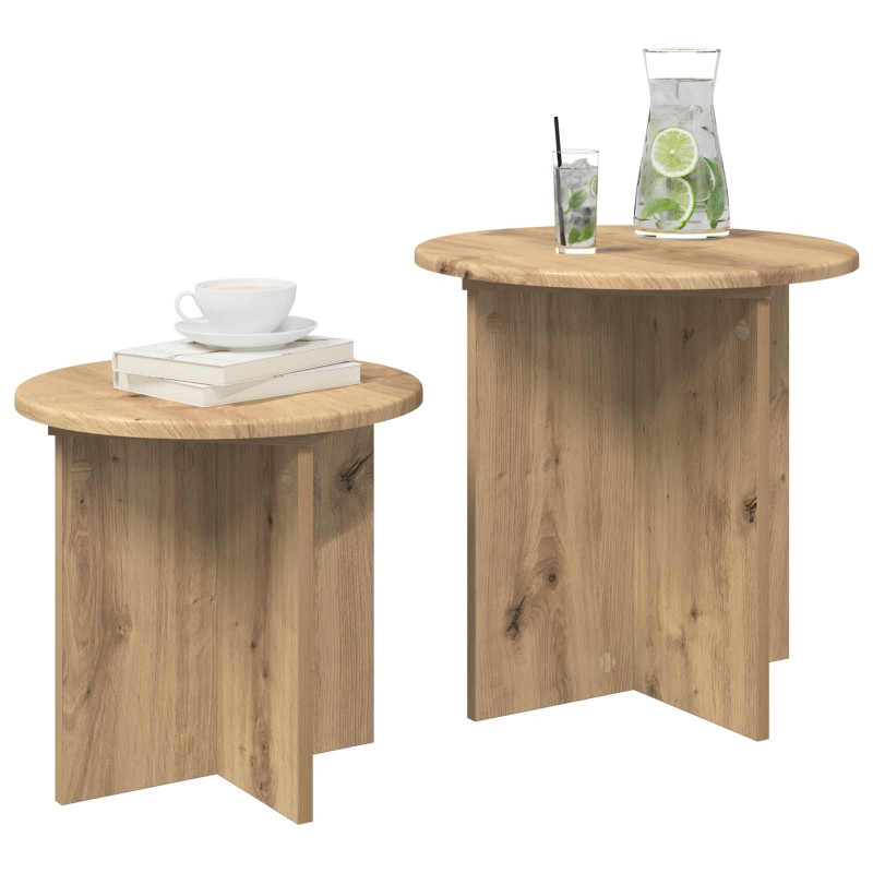 Zestaw stolików bocznych 2 pcs Dąb artisan Drewno inżynieryjne