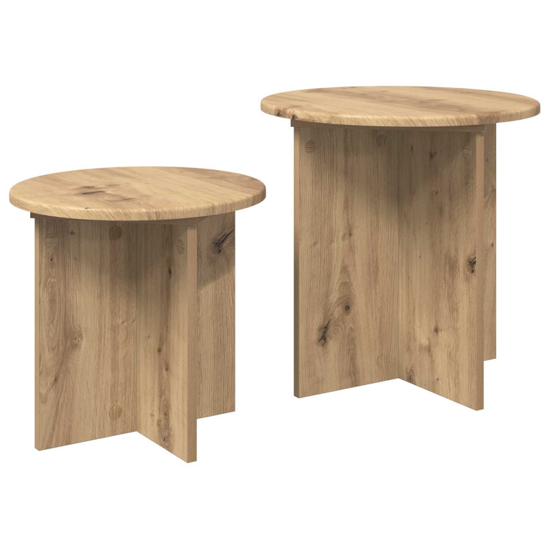 Zestaw stolików bocznych 2 pcs Dąb artisan Drewno inżynieryjne