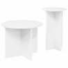 Zestaw stolików bocznych 2 pcs Biały Drewno inżynieryjne