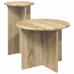 Zestaw stolików bocznych 2 pcs dąb Sonoma Drewno inżynieryjne