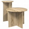 Zestaw stolików bocznych 2 pcs dąb Sonoma Drewno inżynieryjne