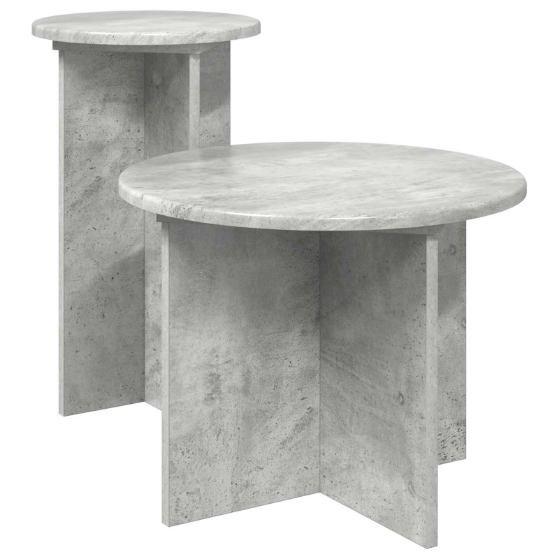 Zestaw stolików bocznych z przechowywaniem 2 pcs Betonowy szary