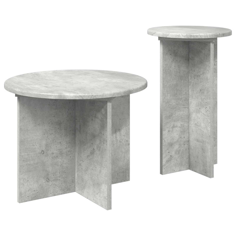 Zestaw stolików bocznych z przechowywaniem 2 pcs Betonowy szary