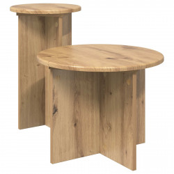 Zestaw stolików bocznych 2 pcs Dąb artisan Drewno inżynieryjne