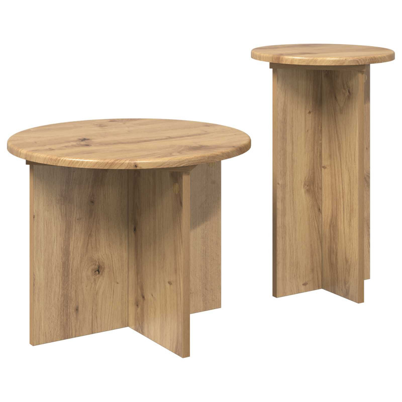 Zestaw stolików bocznych 2 pcs Dąb artisan Drewno inżynieryjne
