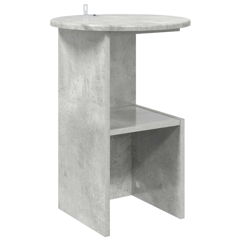 Stolik boczny Betonowy szary Ø 39,5 x 55 cm Drewno inżynieryjne