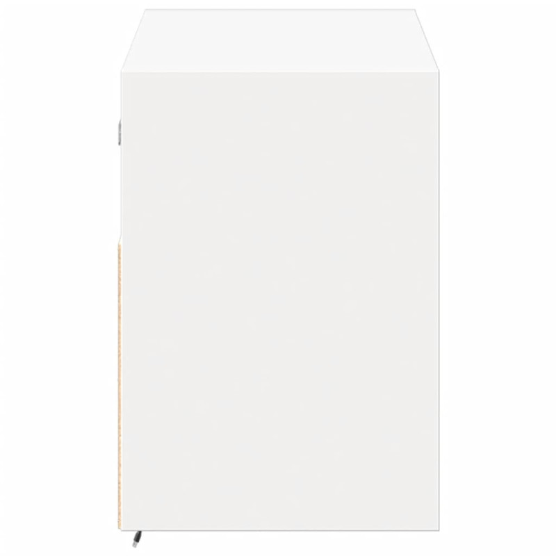 Ścienna szafka TV z LED, biała, 100x31x45 cm