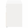 Ścienna szafka TV z LED, biała, 100x31x45 cm