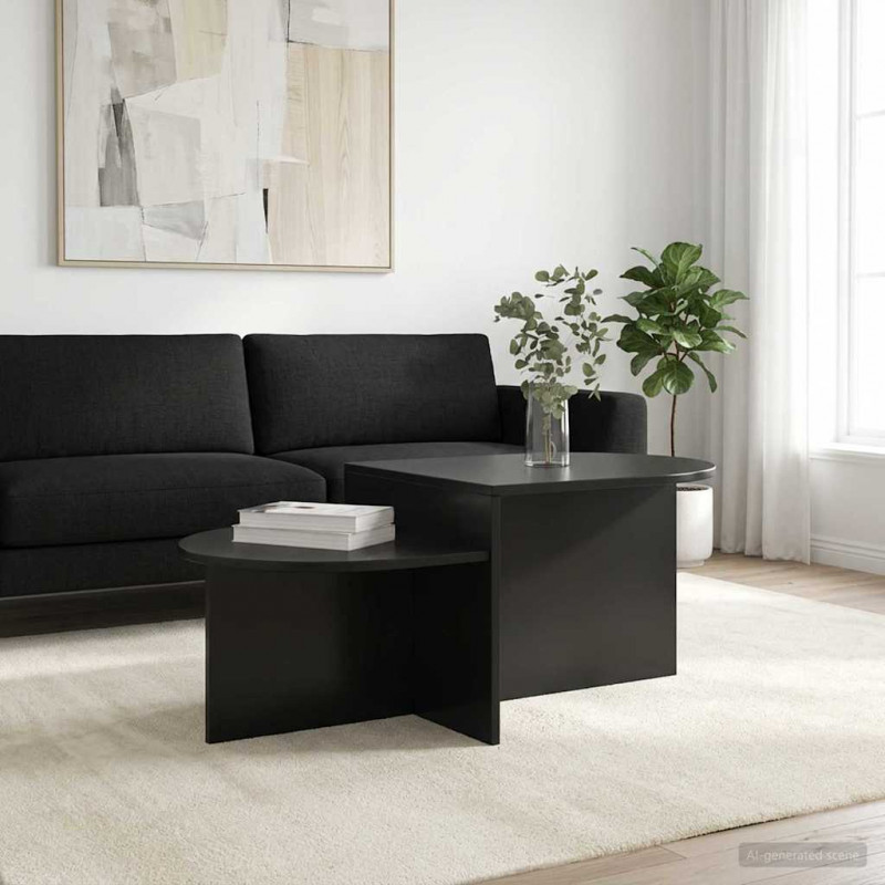 Stolik kawowy Czarny dąb 100 x 50 x 40 cm Drewno inżynieryjne