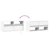 Ścienna szafka TV z LED, biała, 100x31x45 cm