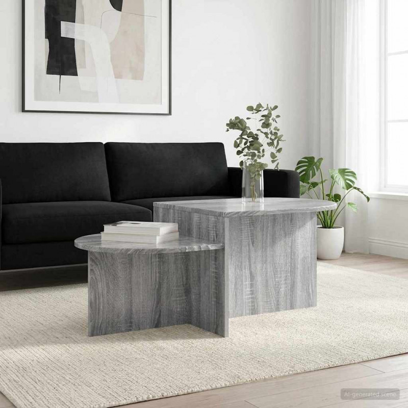 Stolik kawowy Szary Sonoma 100 x 50 x 40 cm Drewno inżynieryjne