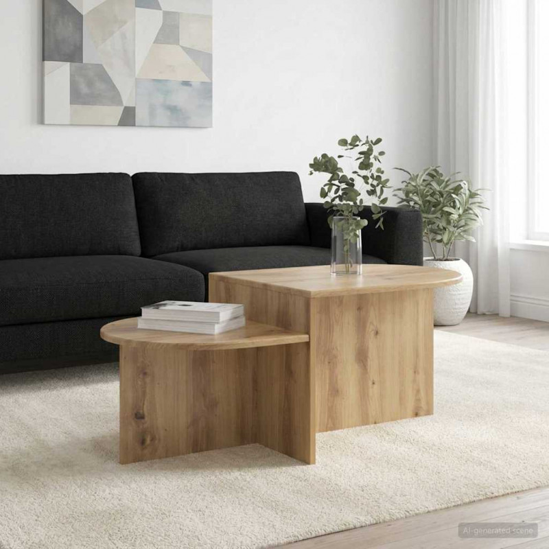 Stolik kawowy Dąb artisan 100 x 50 x 40 cm Drewno inżynieryjne