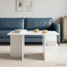 Stolik kawowy Biały 87 x 50 x 45 cm Drewno inżynieryjne