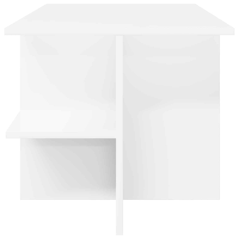 Stolik kawowy Biały 87 x 50 x 45 cm Drewno inżynieryjne