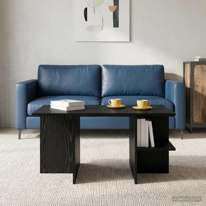 Stolik kawowy Czarny dąb 87 x 50 x 45 cm Drewno inżynieryjne