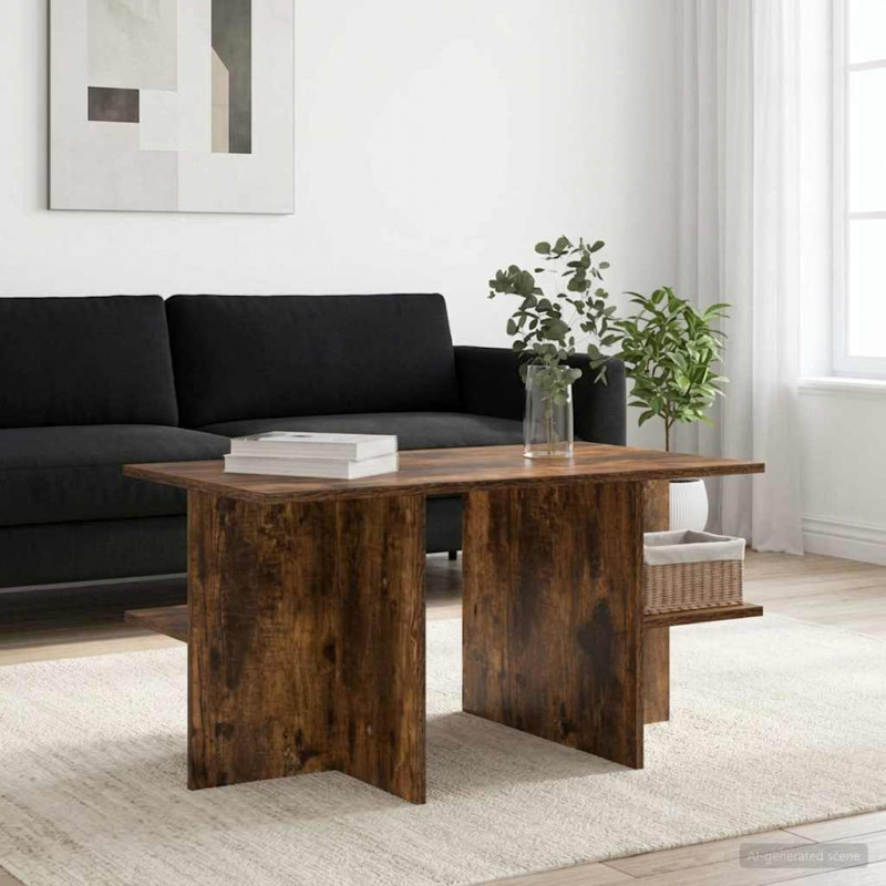 Stolik kawowy Dąb Wędzony 87 x 50 x 45 cm Drewno inżynieryjne