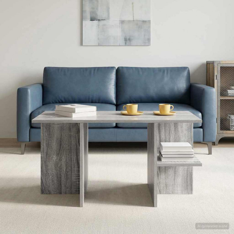 Stolik kawowy Szary Sonoma 87 x 50 x 45 cm Drewno inżynieryjne