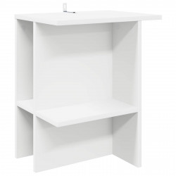 Stolik kawowy Biały 40 x 30 x 49 cm Drewno inżynieryjne