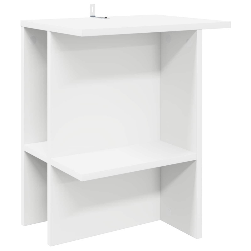 Stolik kawowy Biały 40 x 30 x 49 cm Drewno inżynieryjne