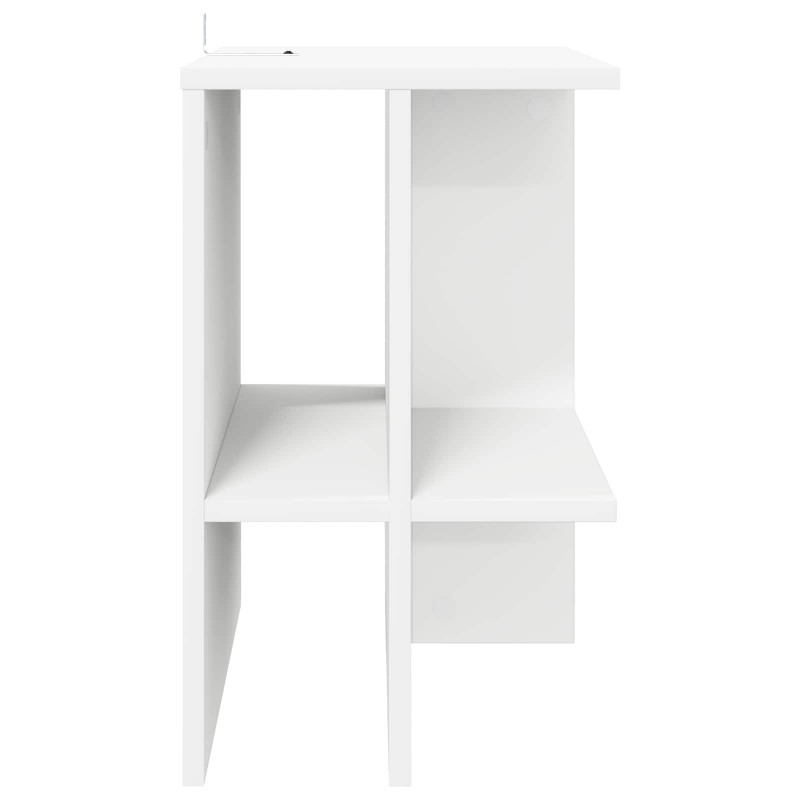 Stolik kawowy Biały 40 x 30 x 49 cm Drewno inżynieryjne