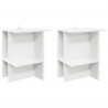 Stolik kawowy 2 pcs Biały 40 x 30 x 49 cm Drewno inżynieryjne