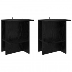 Stolik kawowy 2 pcs Czarny dąb 40 x 30 x 49 cm