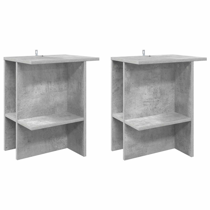 Stolik kawowy 2 pcs Betonowy szary 40 x 30 x 49 cm
