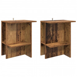 Stolik kawowy 2 pcs Stare drewno 40 x 30 x 49 cm
